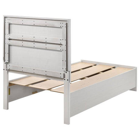 Miranda 51-inch Wood Twin Storage Panel Bed White - 205111T