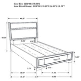Miranda 51-inch Wood Twin Storage Panel Bed White - 205111T