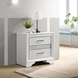 Miranda 3-drawer Nightstand Bedside Table White - 205112