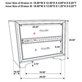 Miranda 3-drawer Nightstand Bedside Table White - 205112