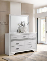 Miranda 7-drawer Dresser with Mirror White - 205113M