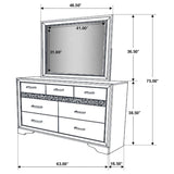 Miranda 7-drawer Dresser with Mirror White - 205113M