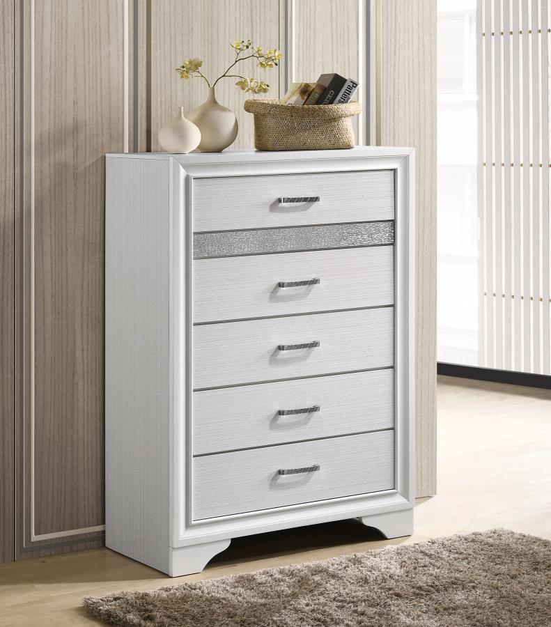 Miranda 6-drawer Bedroom Chest White - 205115
