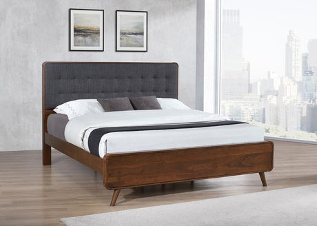 Robyn Wood Eastern King Platform Bed Dark Walnut - 205131KE