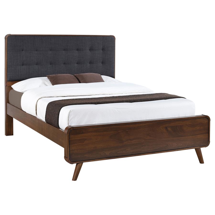 Robyn Wood Queen Platform Bed Dark Walnut - 205131Q