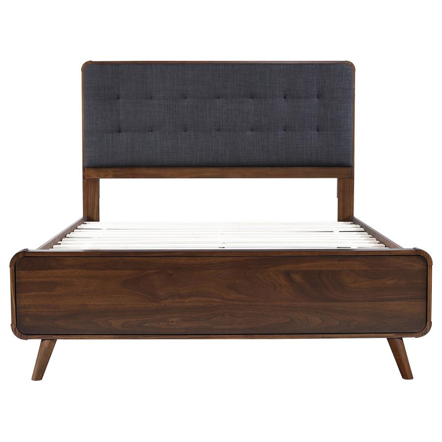 Robyn Wood Queen Platform Bed Dark Walnut - 205131Q
