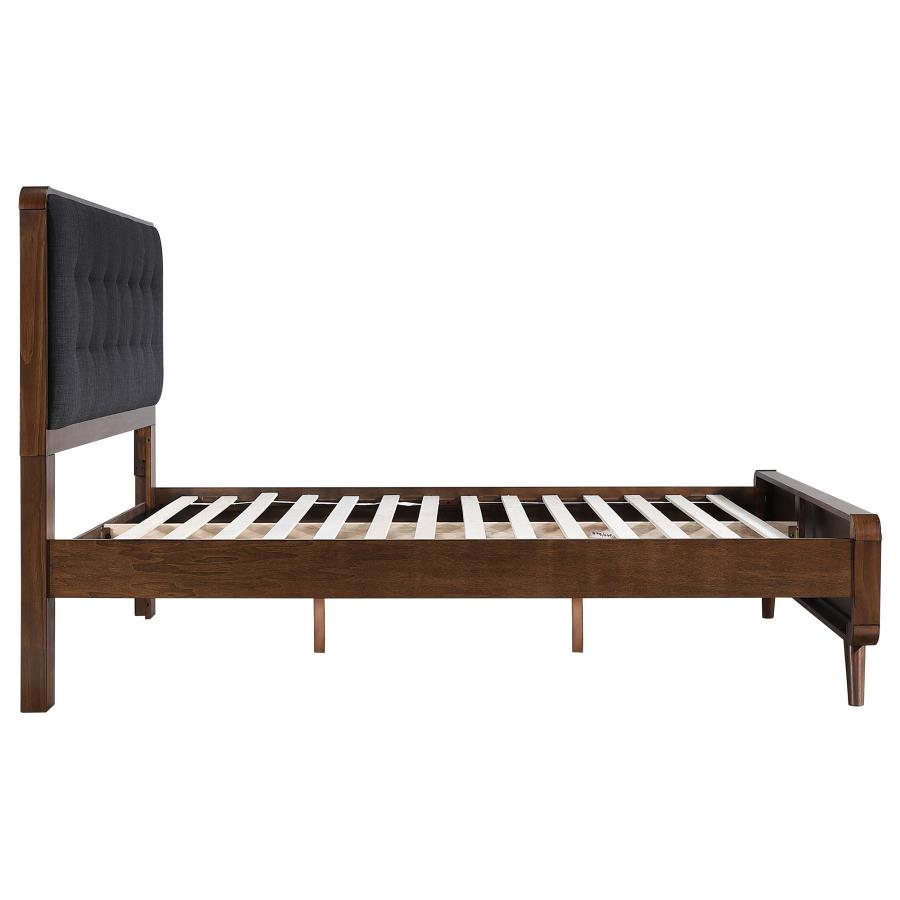 Robyn Wood Queen Platform Bed Dark Walnut - 205131Q