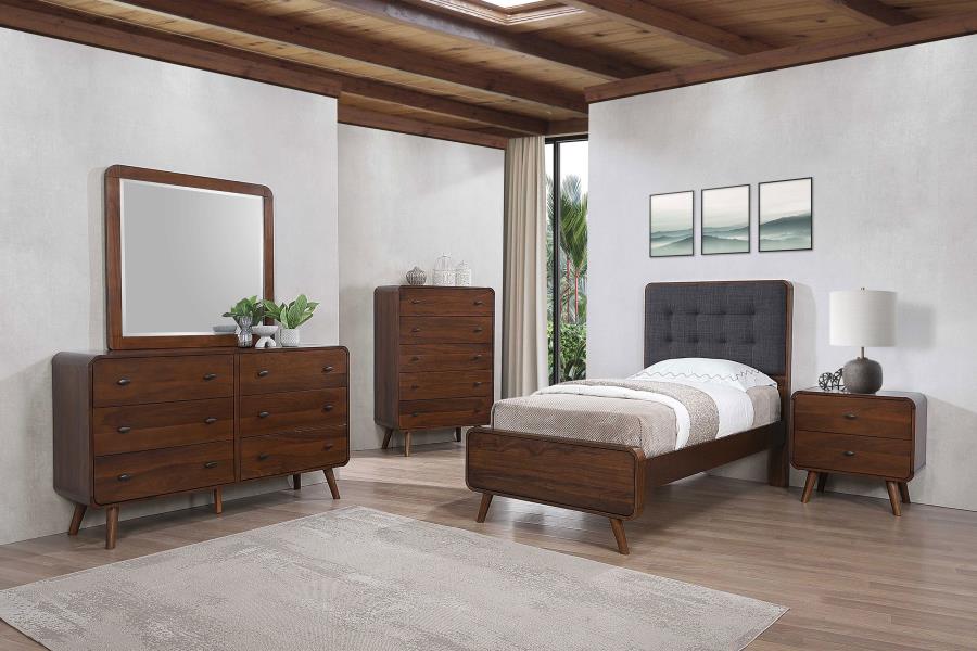 Robyn Wood Twin Platform Bed Dark Walnut - 205131T