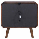 Robyn 2-drawer Nightstand Bedside Table Dark Walnut - 205132