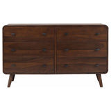Robyn 6-drawer Bedroom Dresser Dark Walnut - 205133