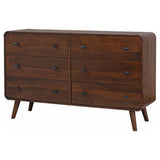 Robyn 6-drawer Bedroom Dresser Dark Walnut - 205133