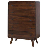Robyn 5-drawer Bedroom Chest of Drawers Dark Walnut - 205135