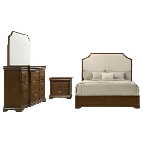 Garland 4-piece Queen Bedroom Set Brown Cherry - 205301Q-S4