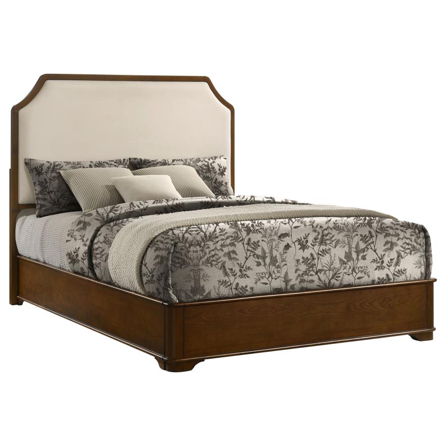 Garland 58-inch Queen Panel Bed Cream and Brown Cherry - 205301Q