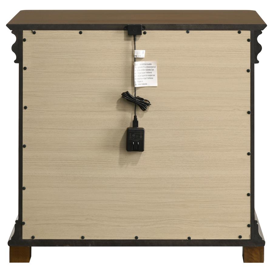 Garland 3-drawer Nightstand Bedside Table Brown Cherry - 205302