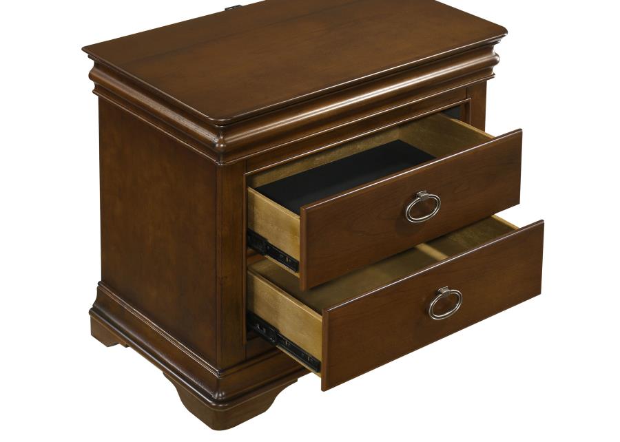 Garland 3-drawer Nightstand Bedside Table Brown Cherry - 205302