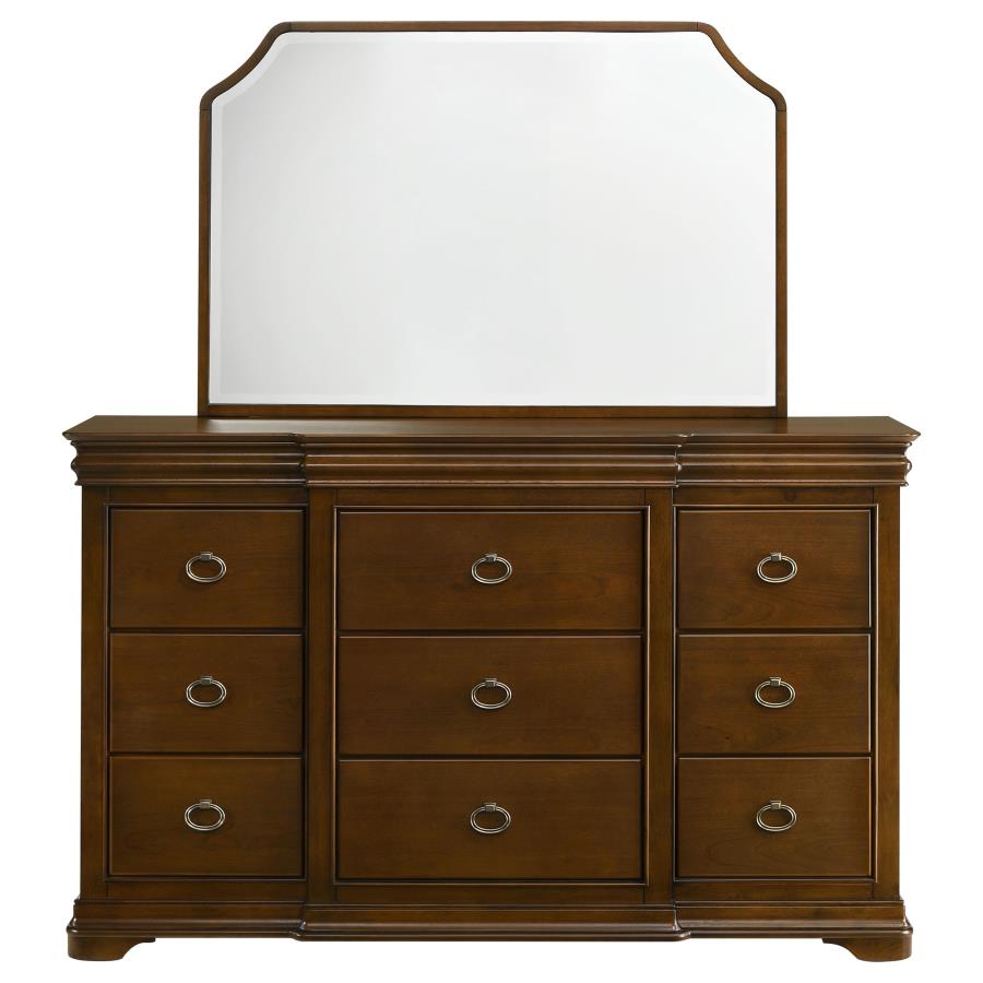 Garland 11-drawer Bedroom Dresser with Mirror Brown Cherry - 205303M