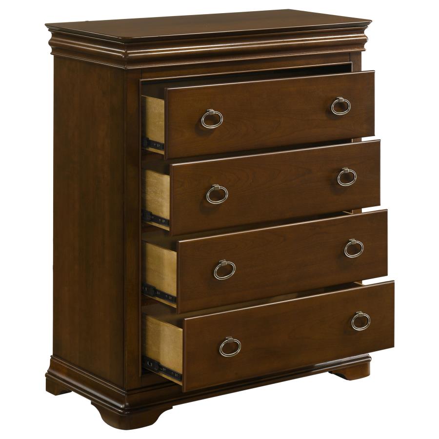 Garland 4-drawer Bedroom Chest of Drawers Brown Cherry - 205305