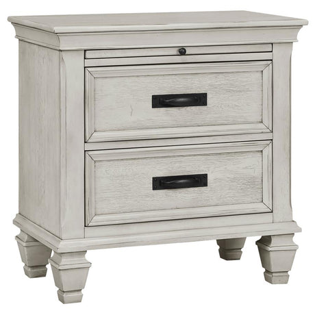 Franco 5-piece Queen Bedroom Set Distressed White - 205330Q-S5