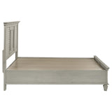Franco Wood Queen Storage Panel Bed Distressed White - 205330Q