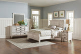 Franco 4-piece Eastern King Bedroom Set Distressed White - 205331KE-S4