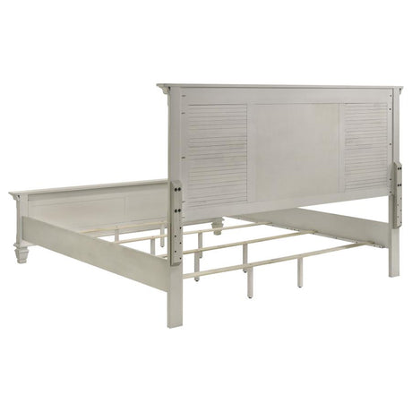 Franco 4-piece Eastern King Bedroom Set Distressed White - 205331KE-S4