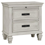 Franco 4-piece Eastern King Bedroom Set Distressed White - 205331KE-S4