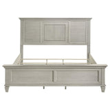 Franco Wood Eastern King Panel Bed Distressed White - 205331KE