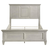 Franco Wood Queen Panel Bed Distressed White - 205331Q