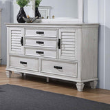 Franco 5-drawer Dresser Distressed White - 205333