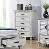Franco 5-drawer Bedroom Chest Distressed White - 205335