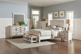 Franco 5-drawer Door Chest Distressed White - 205338