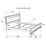 Barzini 5-piece Eastern King Bedroom Set White - 205891KE-S5
