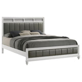 Barzini Wood Eastern King Panel Bed White - 205891KE