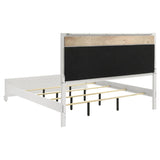 Barzini Wood Eastern King Panel Bed White - 205891KE