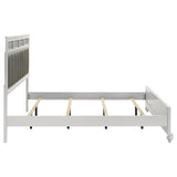 Barzini Wood Eastern King Panel Bed White - 205891KE