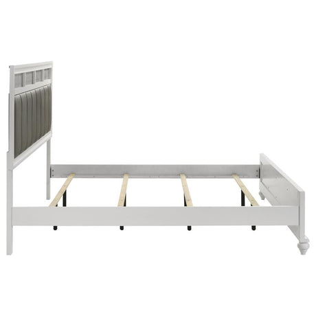 Barzini Wood Eastern King Panel Bed White - 205891KE
