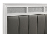 Barzini Wood Eastern King Panel Bed White - 205891KE