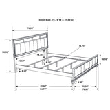 Barzini Wood Eastern King Panel Bed White - 205891KE
