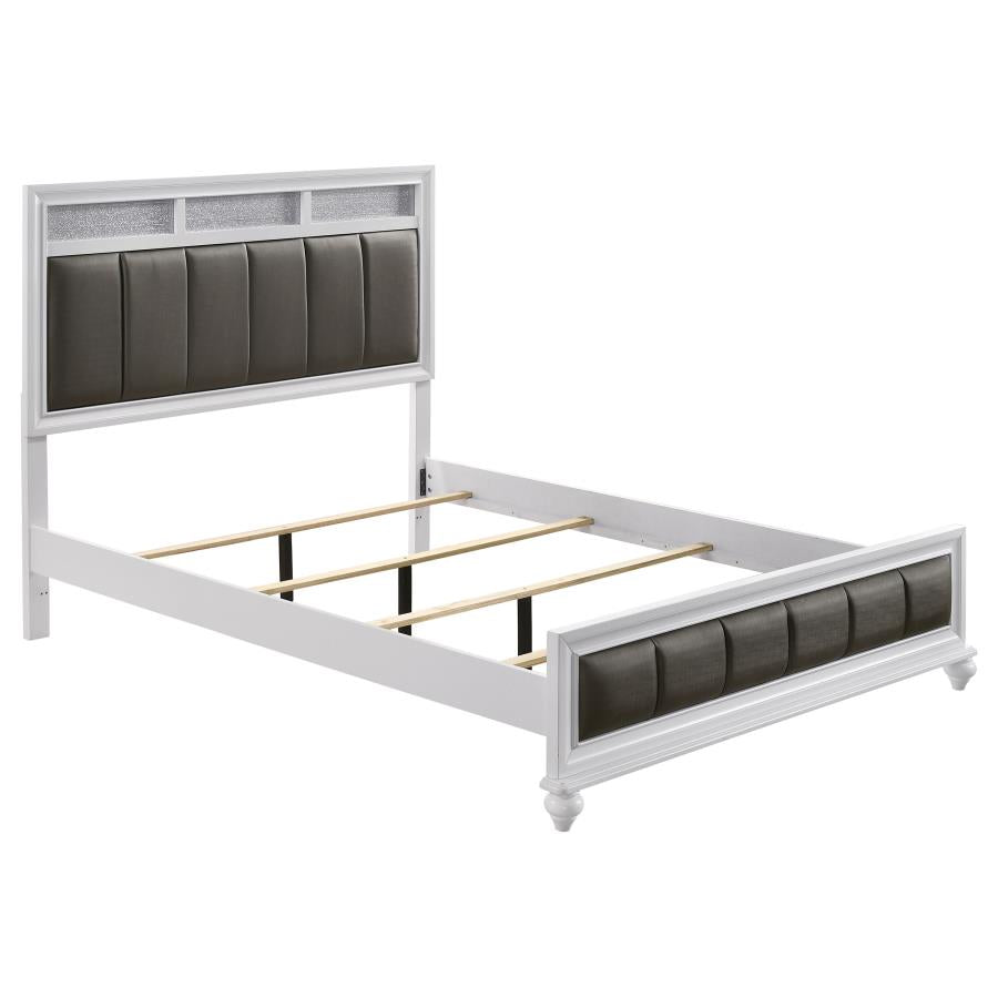 Barzini 5-piece California King Bedroom Set White - 205891KW-S5