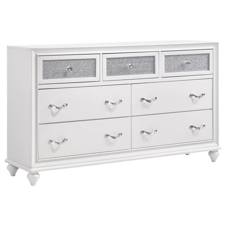 Barzini 5-piece California King Bedroom Set White - 205891KW-S5