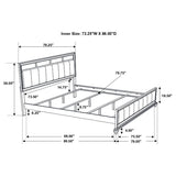 Barzini 5-piece California King Bedroom Set White - 205891KW-S5