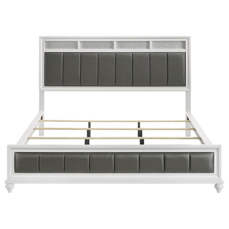 Barzini Wood California King Panel Bed White - 205891KW