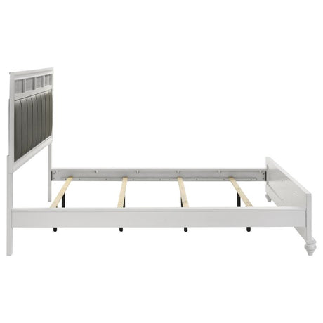 Barzini Wood California King Panel Bed White - 205891KW