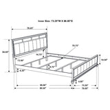 Barzini Wood California King Panel Bed White - 205891KW