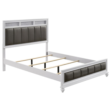 Barzini 5-piece Queen Bedroom Set White - 205891Q-S5