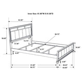 Barzini 5-piece Queen Bedroom Set White - 205891Q-S5