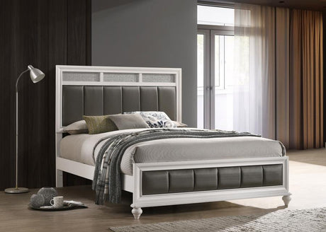 Barzini Wood Queen Panel Bed White - 205891Q