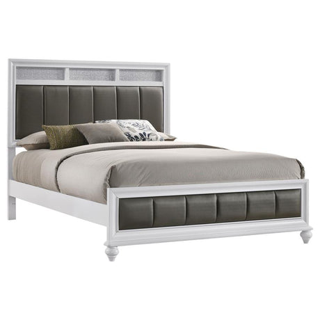 Barzini Wood Queen Panel Bed White - 205891Q