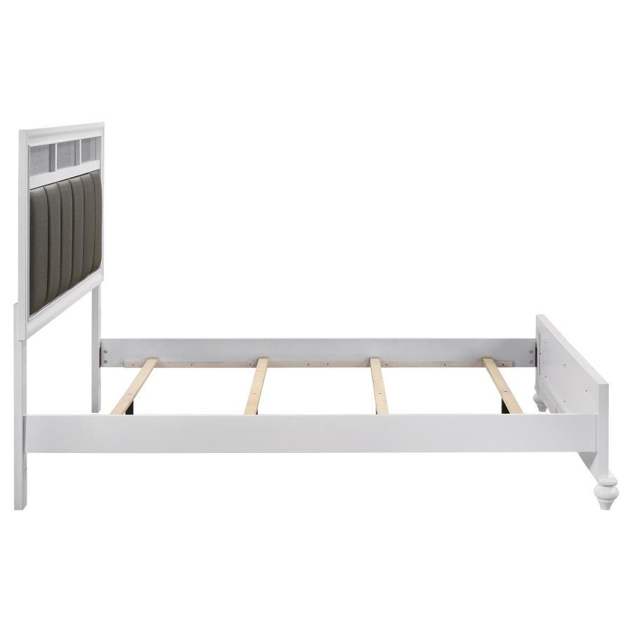 Barzini Wood Queen Panel Bed White - 205891Q